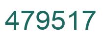 Number 479517 green image