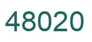 Number 48020 green image