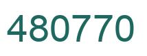 Number 480770 green image