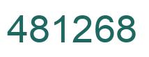 Number 481268 green image