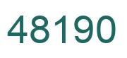 Number 48190 green image