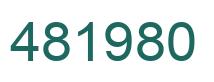 Number 481980 green image