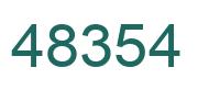 Number 48354 green image