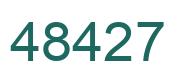 Number 48427 green image