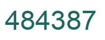 Number 484387 green image