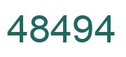 Number 48494 green image