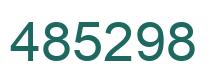 Número 485298 imagen verde