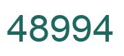 Number 48994 green image