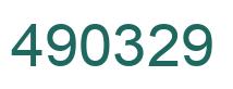 Number 490329 green image