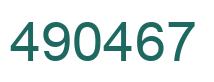 Number 490467 green image