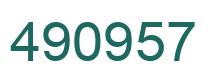 Number 490957 green image