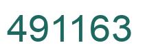Number 491163 green image