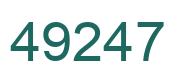 Number 49247 green image