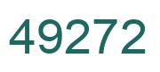 Number 49272 green image