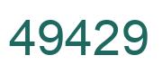 Number 49429 green image