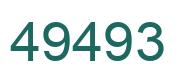 Number 49493 green image