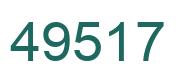 Number 49517 green image