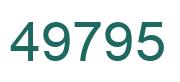 Number 49795 green image