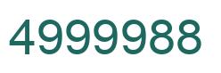 Número 4999988 imagen verde