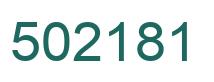 Number 502181 green image