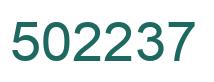 Number 502237 green image