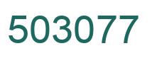 Number 503077 green image