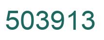 Number 503913 green image