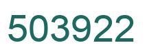 Number 503922 green image