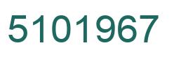 Number 5101967 green image