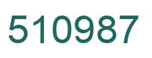 Number 510987 green image