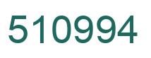 Number 510994 green image