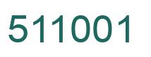Number 511001 green image
