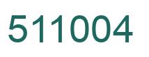 Number 511004 green image
