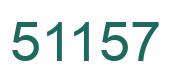 Number 51157 green image