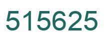 Number 515625 green image