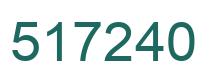 Number 517240 green image