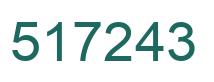 Number 517243 green image