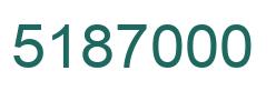 Número 5187000 imagen verde