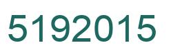 Number 5192015 green image