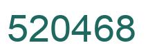 Number 520468 green image