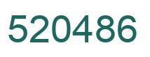 Number 520486 green image