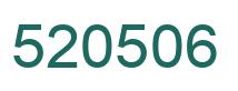 Number 520506 green image