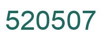 Number 520507 green image