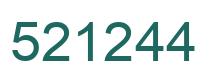Number 521244 green image