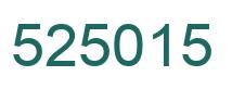 Number 525015 green image