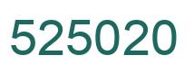 Number 525020 green image
