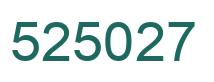 Number 525027 green image