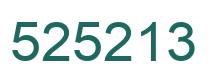 Number 525213 green image