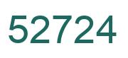 Number 52724 green image