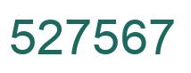 Number 527567 green image